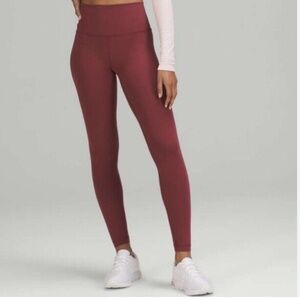 Lululemon Wunder train high rise mulled wine size 6